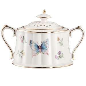 Cukiernica porcelanowa ażurowa dekorowana LEDA IVORY