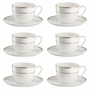 Komplet filiżanek porcelanowych 250 ml 6 sztuk ARIANA