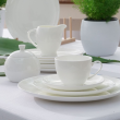 Serwis kawowy porcelanowy na 6 osób BOSTON White 2
