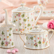 Dzbanek do herbaty porcelanowy dekorowany 850 ml WALENCJA Ivory 3