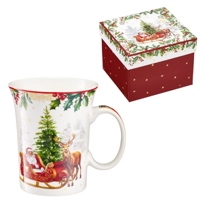 Kubek świąteczny porcelanowy FROZEN NOEL Sanie Mikołaja