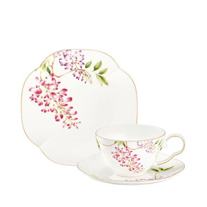 Zestaw do herbaty na 6 osób porcelanowy SENSUAL GARDEN