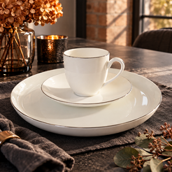 Zestaw dla 1 osoby filiżanka espresso i talerzyk porcelanowy 19 cm UNICO 23