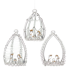 Zawieszka szklana SZOPKA 7,5 cm 1 szt. - różne wzory