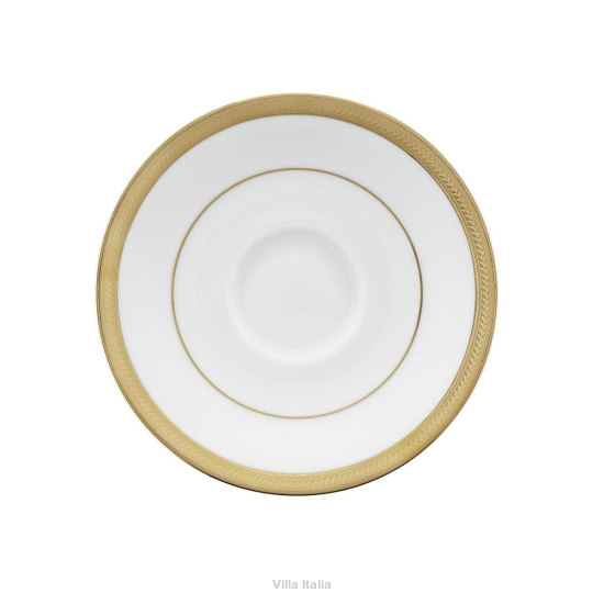 Spodek pod filiżankę do espresso 13 cm porcelanowy LATINA GOLD