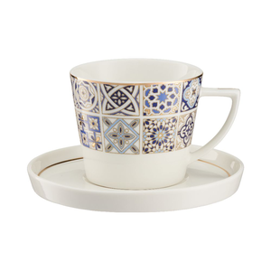 Filiżanka ze spodkiem porcelanowa 240 ml AZULEA