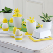 Podstawka na łyżkę porcelanowa  z silikonem żółta SUNNY  2
