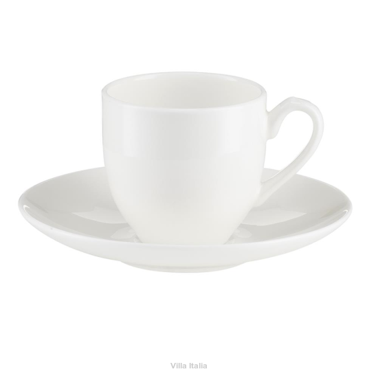 Filiżanka do espresso porcelanowa 100 ml ze spodkiem BOSTON White