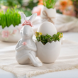 Zając porcelanowy z pojemnikiem na jajko 12,5 cm LAURA 1