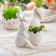 Zając porcelanowy z pojemnikiem na jajko 12,5 cm LAURA 2