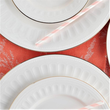 Serwis obiadowy na 6 osób porcelanowy złota linia MESYNA GOLD 6