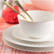 Serwis obiadowy na 6 osób porcelanowy złota linia MESYNA GOLD 14