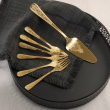 Zestaw widelczyków do ciasta z łopatką dla 6 osób ANTIQUE GOLD 2