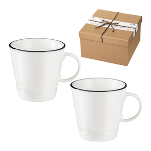 Komplet 2 kubków porcelanowych NOSTALGIA w pudełku prezentowym