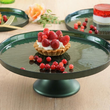 Patera na tort szklana zielona 28 cm MARISA 1