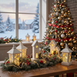 Lampion świąteczny LED biały 35 cm SAN NICOLA 6