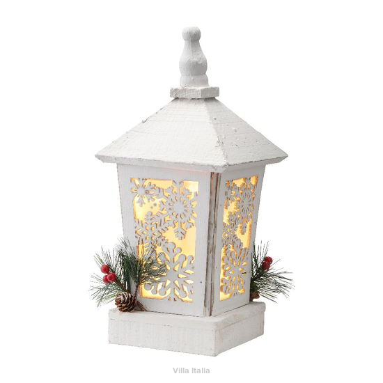 Lampion świąteczny oświetlony lampkami LED