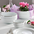Salaterki porcelanowe zdobione platynowymi paskami