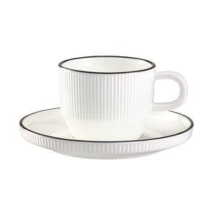 Filiżanka do kawy porcelanowa 210 ml ze spodkiem STELLA