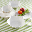 Talerzyki do ciasta porcelanowe białe na stół 