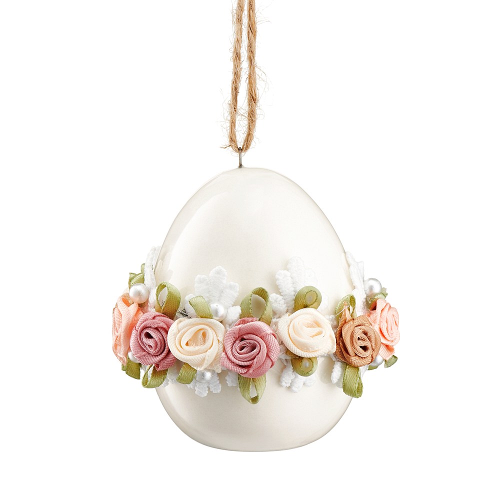 Jajko wielkanocne porcelanowe zawieszka 6,5 cm PRIMAVERA