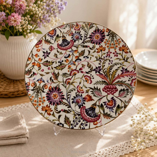 Talerz na ciasto porcelanowy półmisek okrągły 27cm UNICO 27
