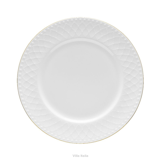 nowoczesny talerzyk deserowy porcelanowy ręcznie zdobiony złotem