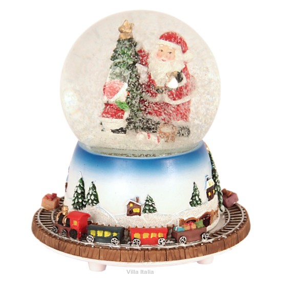 Szklana kula śnieżna z pozytywką Santa Claus - kolejka