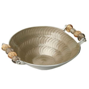 Salaterka metalowa 30 cm QUEEN latte 
