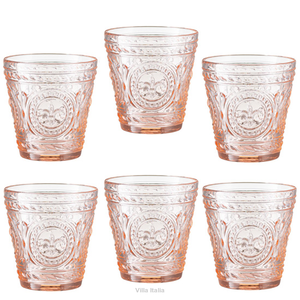 Komplet szklanek różowych 250 ml FREEZE 6 sztuk