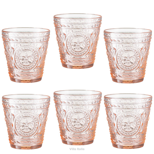 Komplet szklanek różowych 250 ml FREEZE 6 sztuk