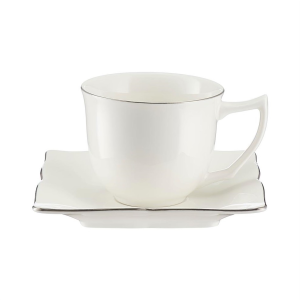 Filiżanka do kawy herbaty porcelanowa 220 ml COMO PLATIN
