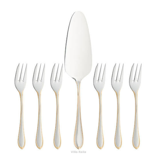 Zestaw widelczyków do ciasta z łopatką dla 6 osób ACAPULCO