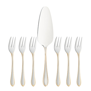 Zestaw widelczyków do ciasta z łopatką dla 6 osób ACAPULCO