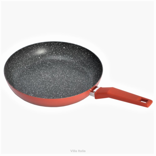 Patelnia 30 cm  granitowa HOTSTONE czerwona