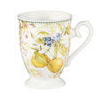 Kubek porcelanowy dekorowany na stopce 300 ml LEMON 2