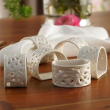 Obrączki na serwetki komplet 6 sztuk CLARA Ivory 7