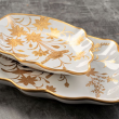 Salaterka porcelanowa malowana złotem CESARE 30 cm 8