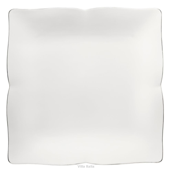 Półmisek porcelanowy Talerz do ciasta kwadratowy 30 x 30 cm COMO PLATIN