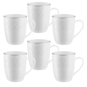 Zestaw kubków porcelanowych 350 ml 6 sztuk ROMA GOLD