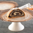 Patera na tort szklana 28 cm AMANDA brown 2