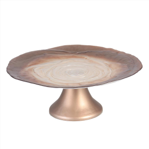 Patera na tort szklana 28 cm AMANDA brown 