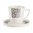 Zestaw do herbaty porcelanowy z kubkami na 12 osób AZULEA 7