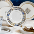 Zestaw do herbaty porcelanowy z kubkami na 12 osób AZULEA 1