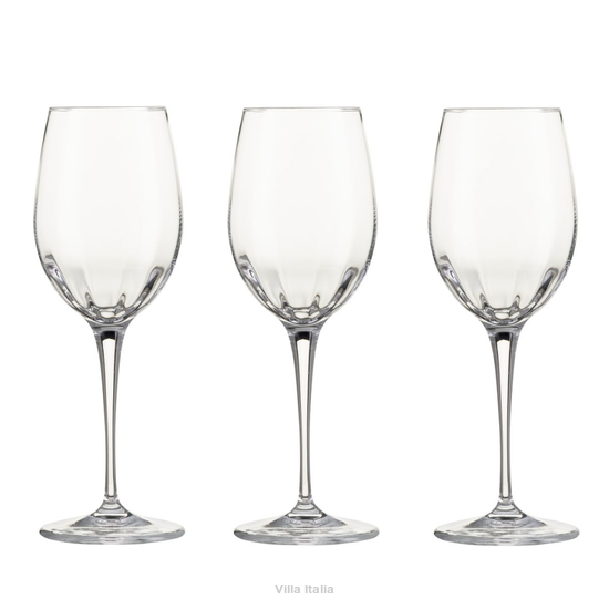 Komplet kieliszków do białego wina ze szkła kryształowego