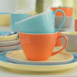 Serwis obiadowy Komplet talerzy na 6 osób BORNEO orange-yellow-grey 12
