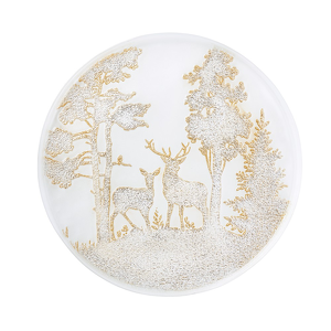 Talerz do ciasta szklany 27,5 cm FORESTA GOLD