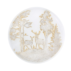 Talerz do ciasta szklany 27,5 cm FORESTA GOLD
