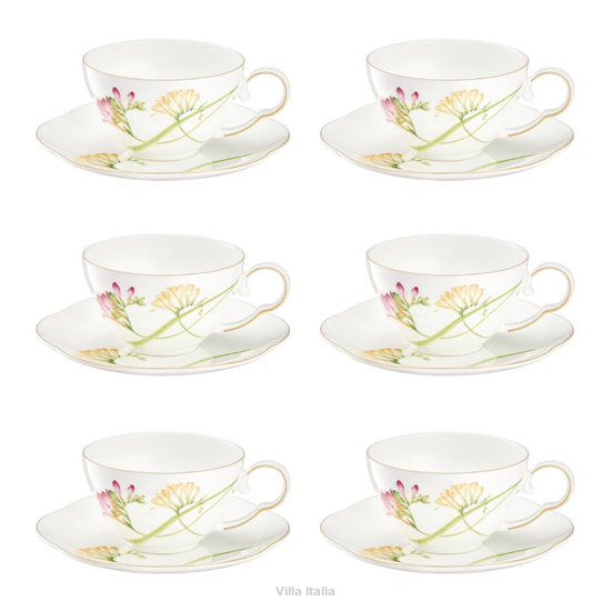 Komplet filiżanek porcelanowych 200 ml 6 sztuk AROMA di FRESIA