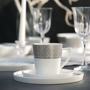 Serwis obiadowo kawowy porcelanowy na 12 osób SHIRO